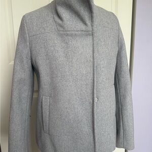 Old Navy Women's Light Gray Waist Trench Coat